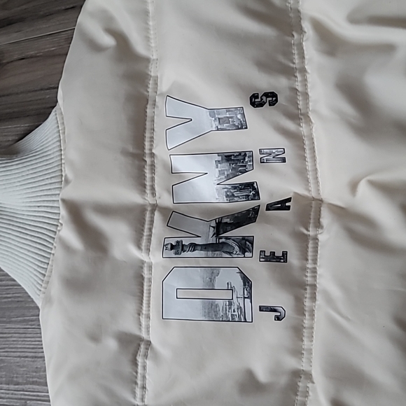DKNY//Jeans Cream Down Jacket Size Large - Picture 3 of 13